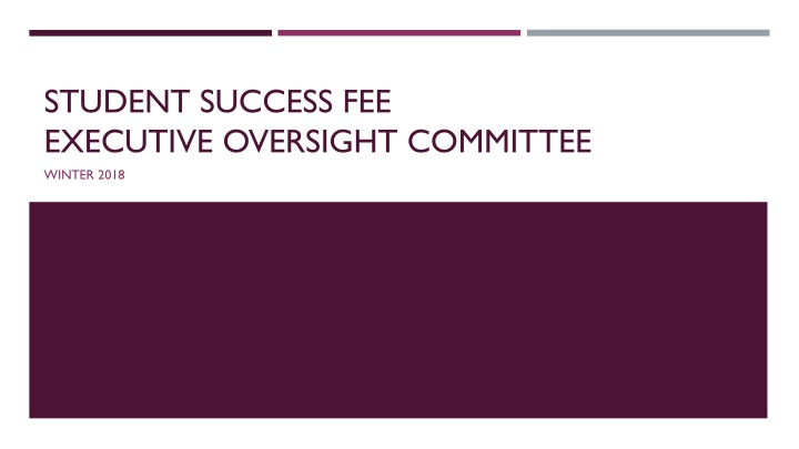student success fee executive oversight committee n.w