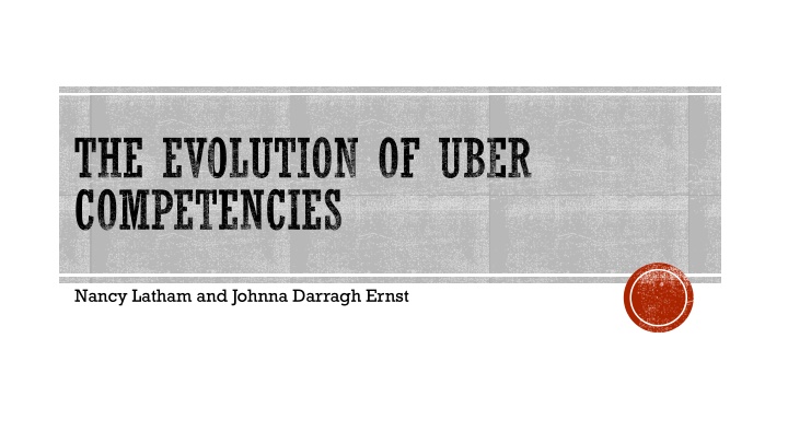 the evolution of uber competencies n.w