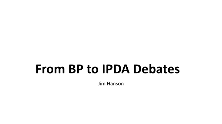 from bp to ipda debates n.w