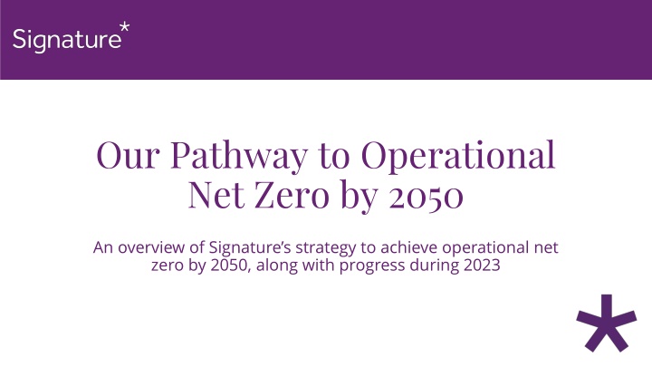 our pathway to operational net zero by 2050 n.w