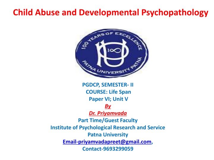 child abuse and developmental psychopathology n.w