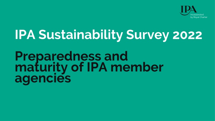 ipa sustainability survey 2022 preparedness n.w