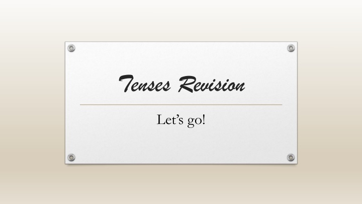 tenses revision n.w