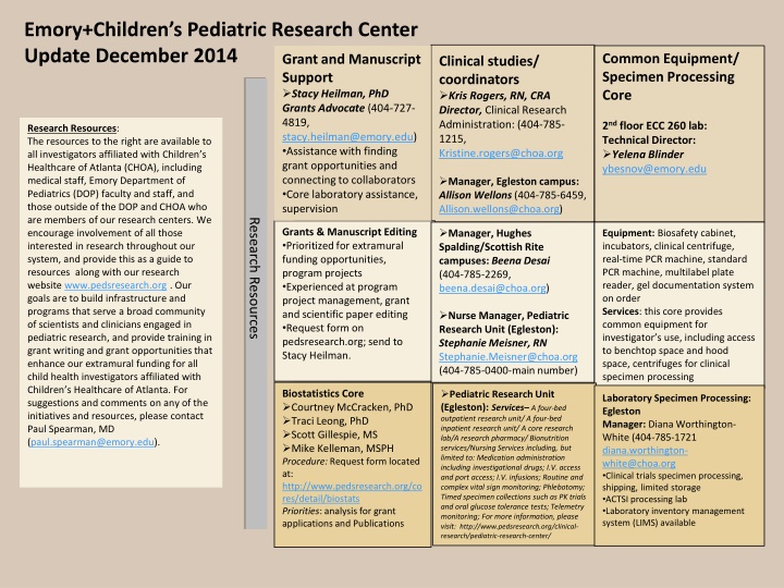 emory children s pediatric research center update n.w