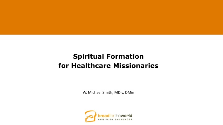 spiritual formation for healthcare missionaries n.w