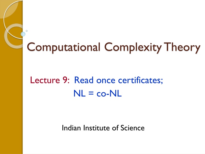 computational complexity theory n.w