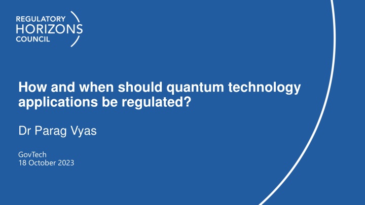 how and when should quantum technology n.w
