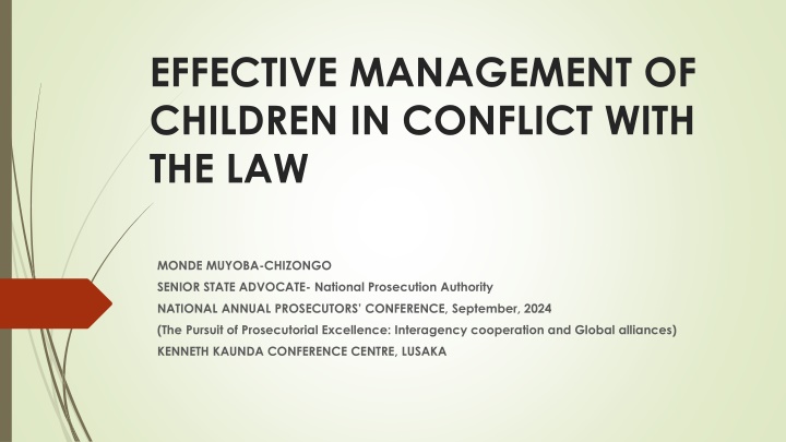 effective management of children in conflict with n.w