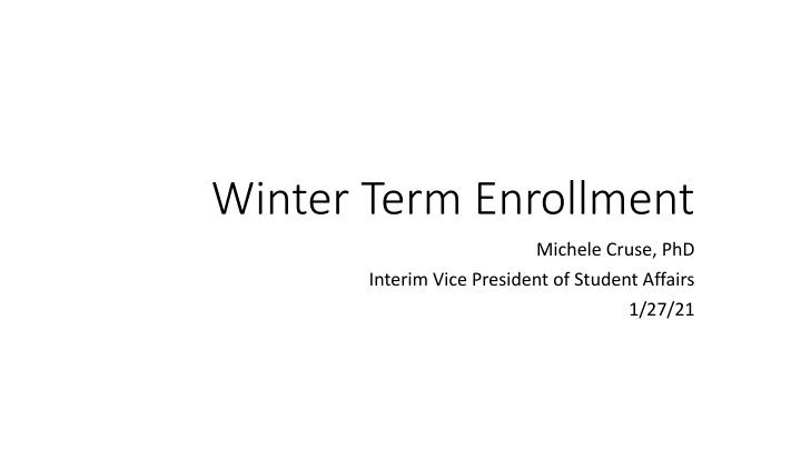 winter term enrollment n.w