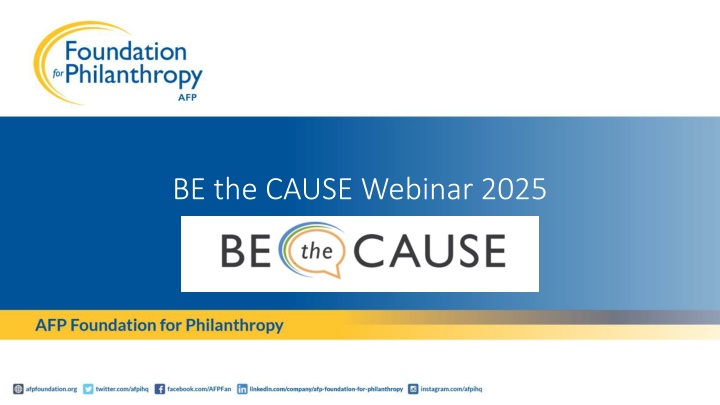 be the cause webinar 2025 n.w