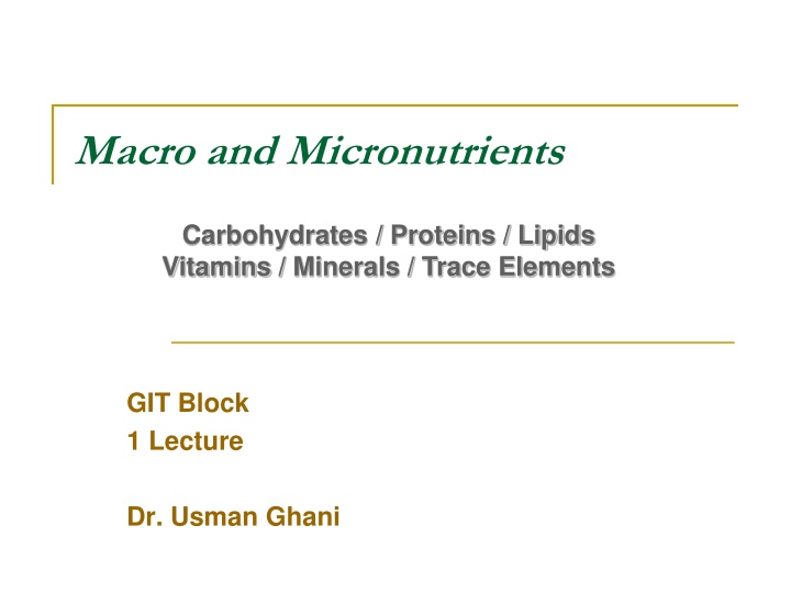 macro and micronutrients n.w
