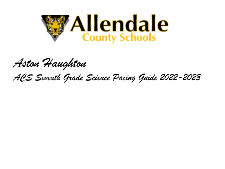 aston haughton acs seventh grade science pacing n.w
