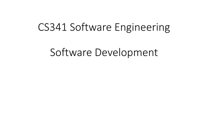 cs341 software engineering n.w