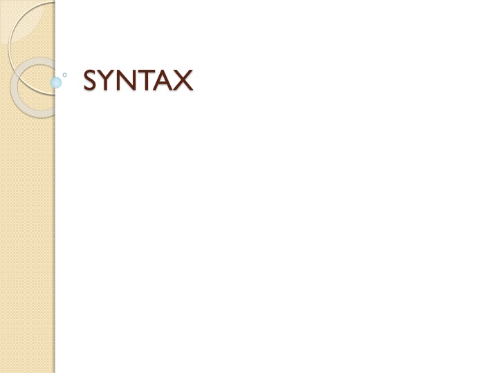 syntax n.w