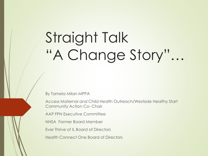 straight talk a change s tory n.w