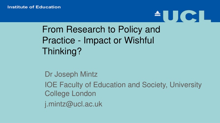 from research to policy and practice impact n.w