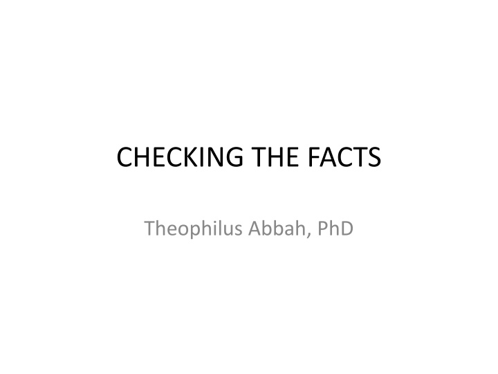 checking the facts n.w