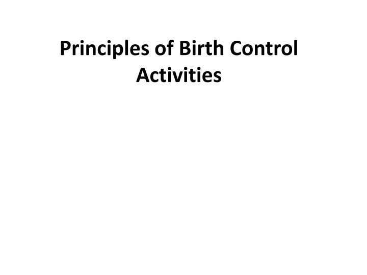 principles of birth control activities n.w