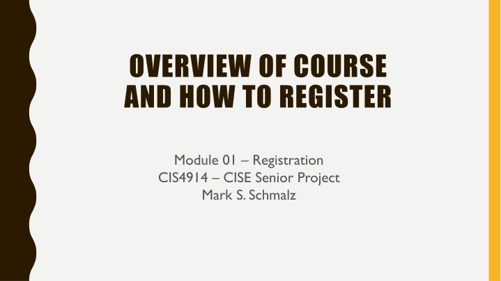 overview of course and how to register n.w