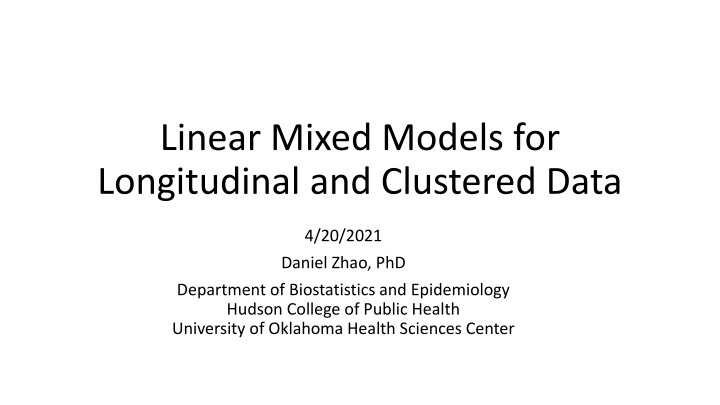linear mixed models for longitudinal n.w