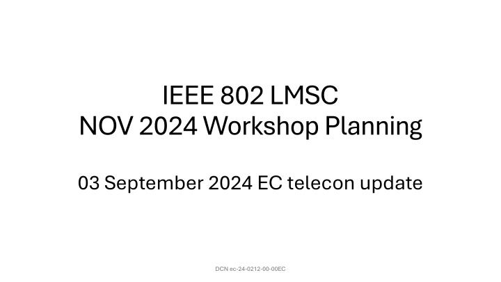 ieee 802 lmsc nov 2024 workshop planning n.w