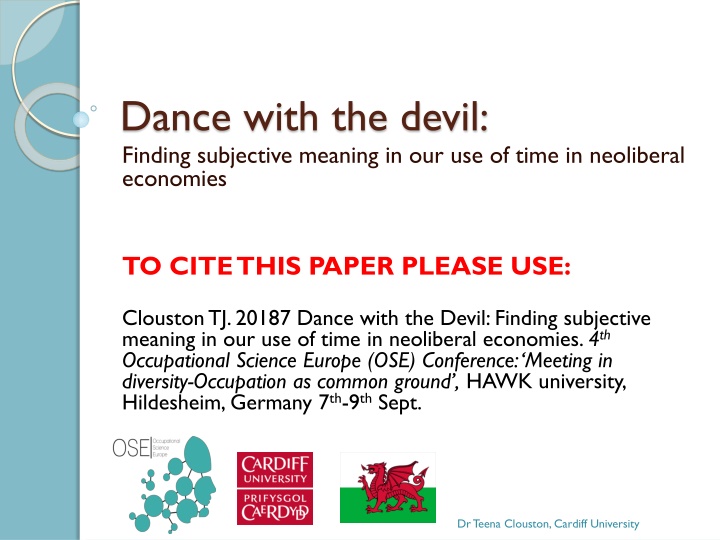 dance with the devil finding subjective meaning n.w