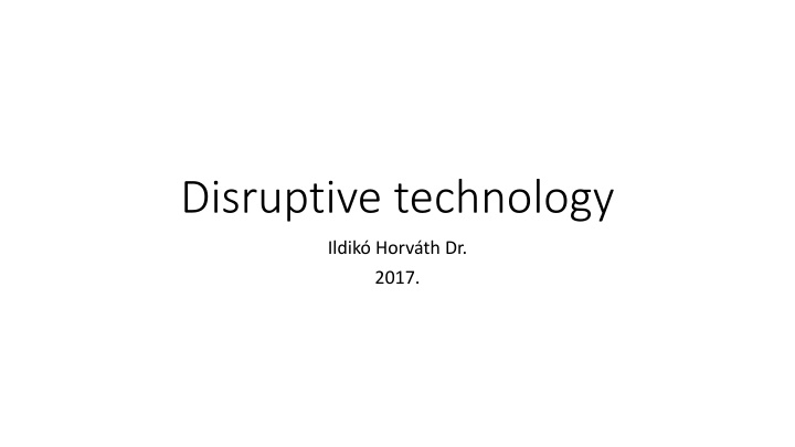 disruptive technology n.w