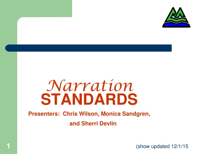 narration standards presenters chris wilson n.w