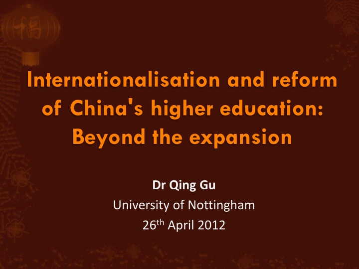 internationalisation and reform of china s higher n.w