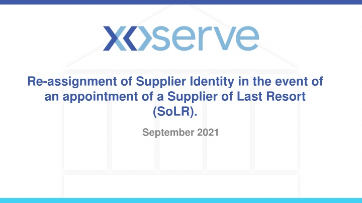 re assignment of supplier identity in the event n.w