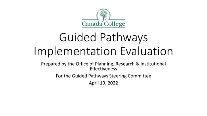 guided pathways implementation evaluation n.w