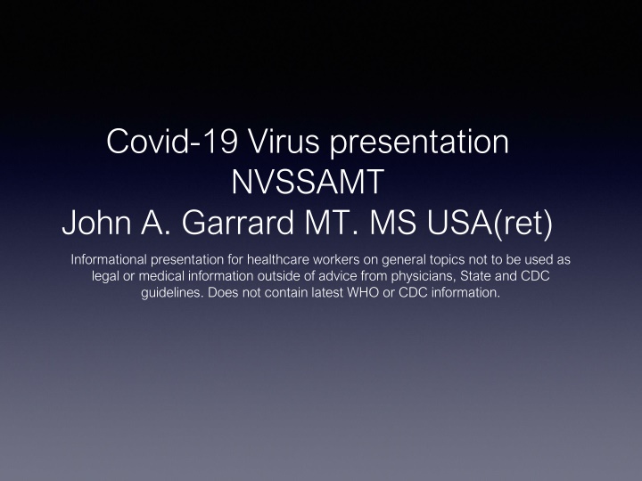 covid 19 virus presentation nvssamt john n.w