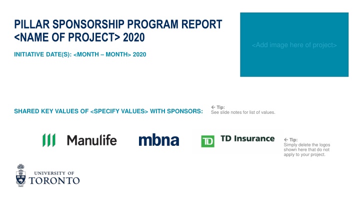 pillar sponsorship program report name of project n.w