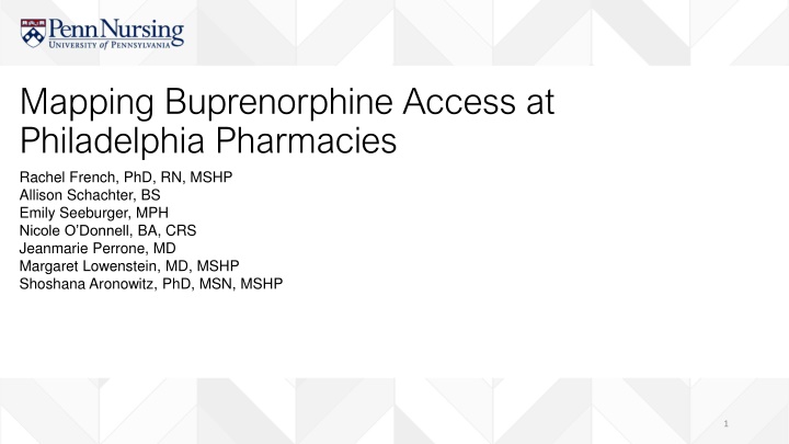 mapping buprenorphine access at philadelphia n.w