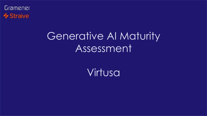 generative ai maturity assessment n.w