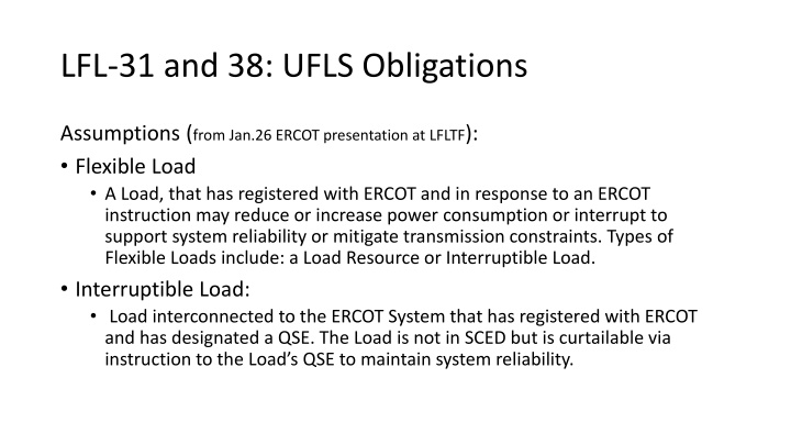 lfl 31 and 38 ufls obligations n.w