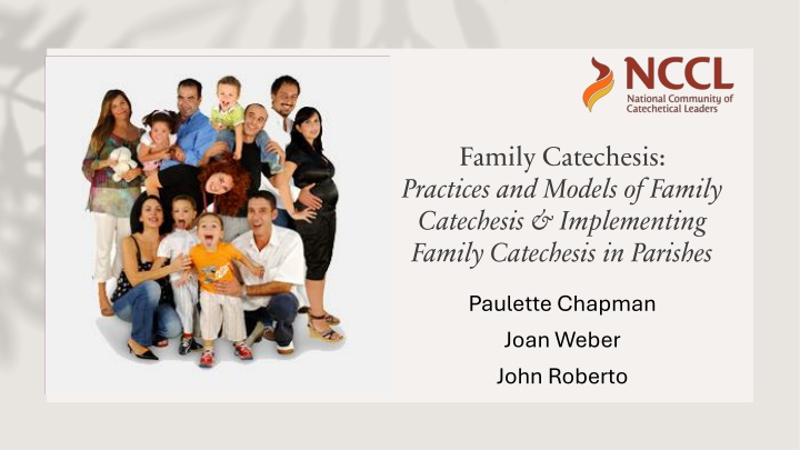 family catechesis practices and models of family n.w