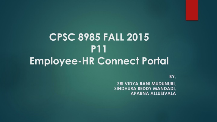 cpsc 8985 fall 2015 p11 employee hr connect portal n.w