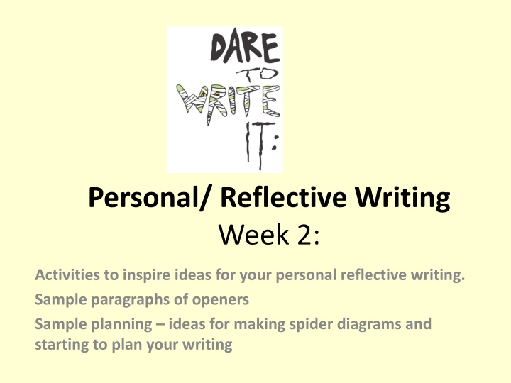 personal reflective writing week 2 n.w