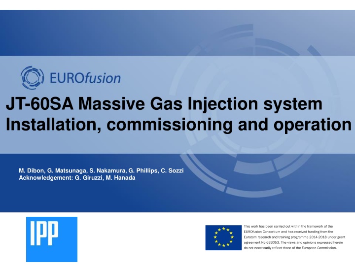jt 60sa massive gas injection system installation n.w