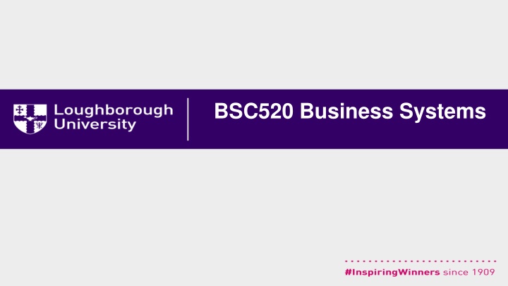 bsc520 business systems n.w