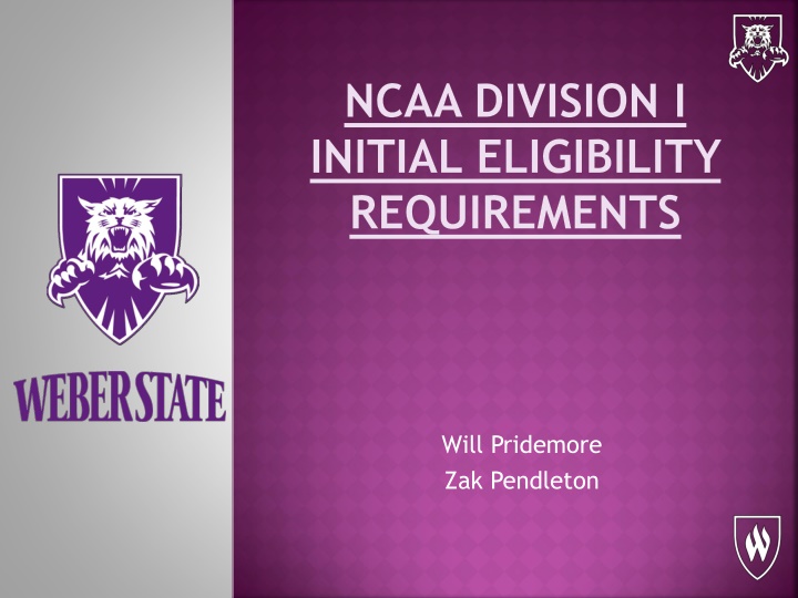 ncaa division i initial eligibility requirements n.w