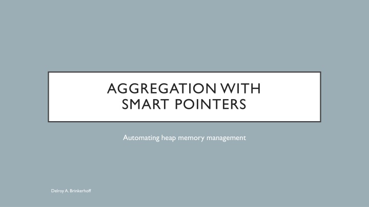 aggregation with smart pointers n.w