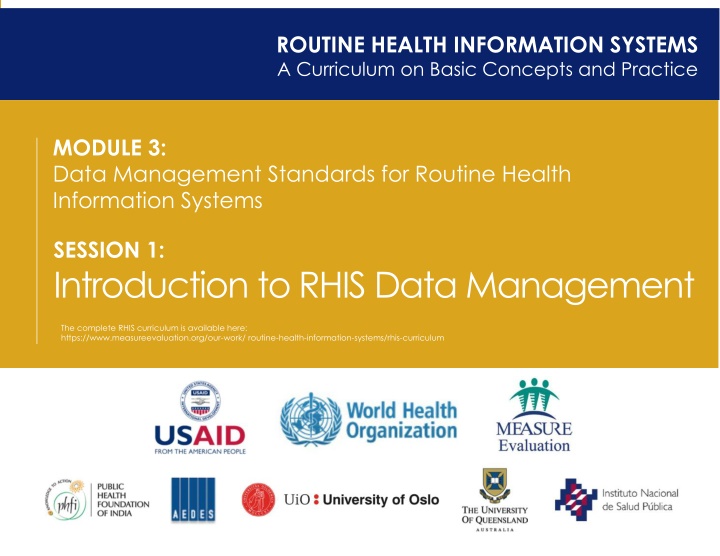 routine health information systems a curriculum n.w
