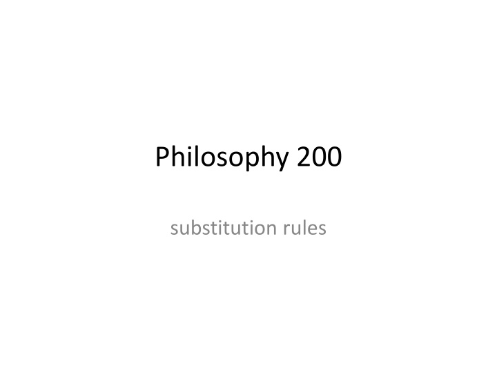 philosophy 200 n.w