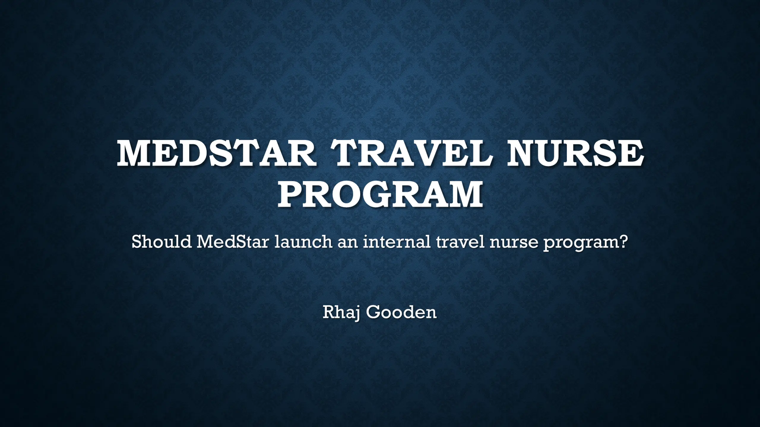 Internal Travel Nurse Program