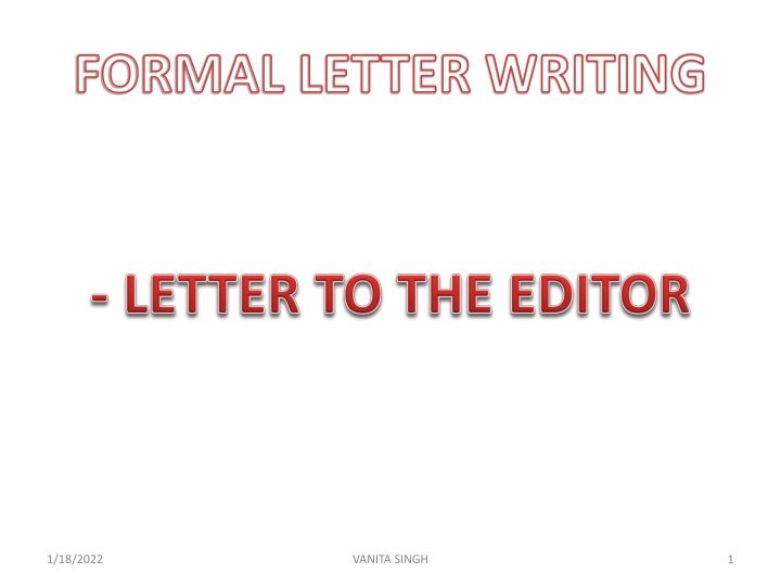 formal letter writing n.w