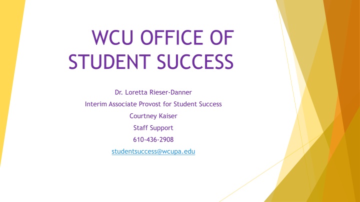 wcu office of student success n.w