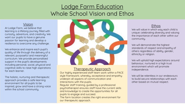 lodge farm education whole school vision and ethos n.w