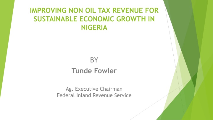 improving non oil tax revenue for sustainable n.w